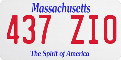 MA license plate 437ZI0