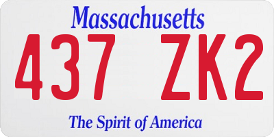 MA license plate 437ZK2