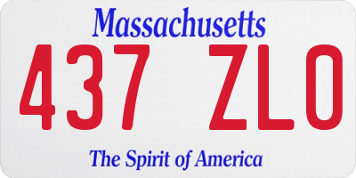 MA license plate 437ZL0