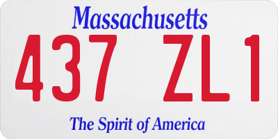 MA license plate 437ZL1
