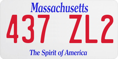 MA license plate 437ZL2