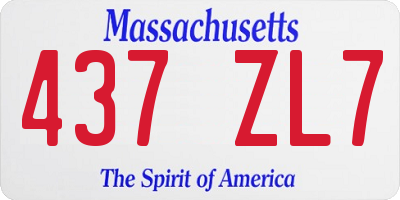 MA license plate 437ZL7