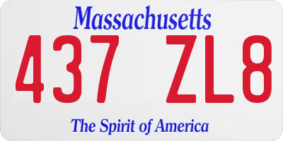 MA license plate 437ZL8