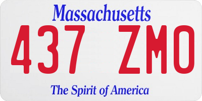 MA license plate 437ZM0