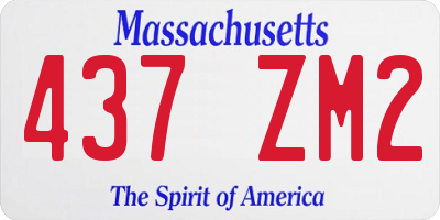 MA license plate 437ZM2