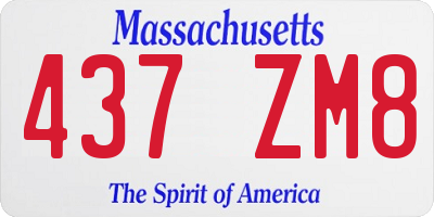MA license plate 437ZM8
