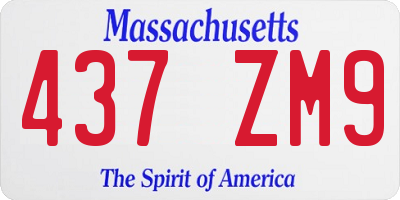 MA license plate 437ZM9