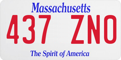 MA license plate 437ZN0