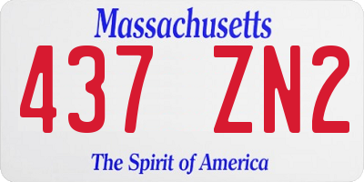 MA license plate 437ZN2