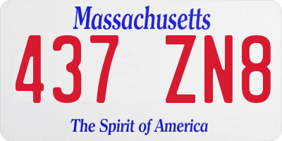 MA license plate 437ZN8