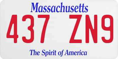 MA license plate 437ZN9