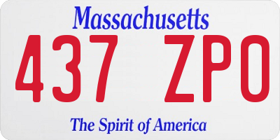 MA license plate 437ZP0