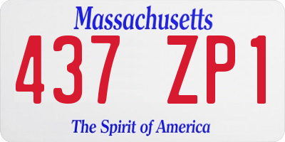 MA license plate 437ZP1