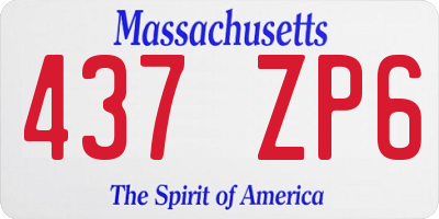 MA license plate 437ZP6