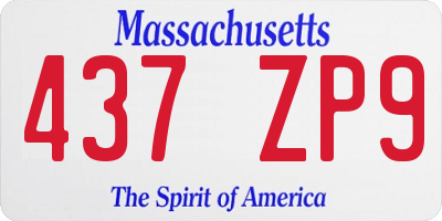 MA license plate 437ZP9