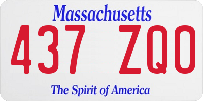 MA license plate 437ZQ0