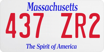 MA license plate 437ZR2