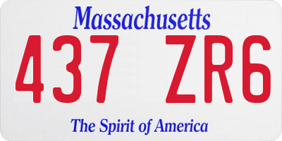 MA license plate 437ZR6