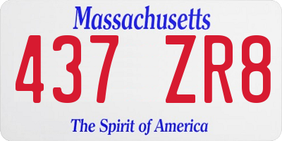 MA license plate 437ZR8
