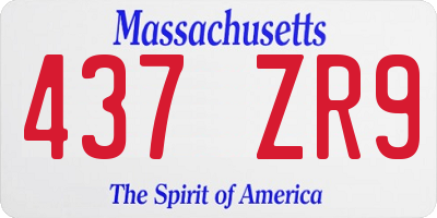 MA license plate 437ZR9