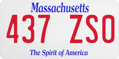 MA license plate 437ZS0