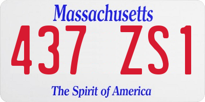 MA license plate 437ZS1