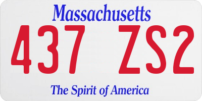MA license plate 437ZS2