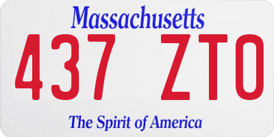 MA license plate 437ZT0