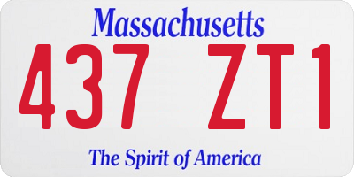 MA license plate 437ZT1