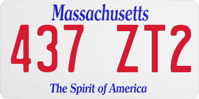 MA license plate 437ZT2