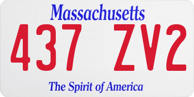 MA license plate 437ZV2