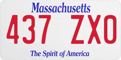 MA license plate 437ZX0