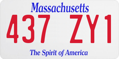MA license plate 437ZY1