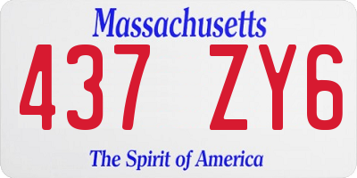 MA license plate 437ZY6