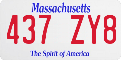 MA license plate 437ZY8