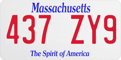 MA license plate 437ZY9