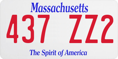 MA license plate 437ZZ2