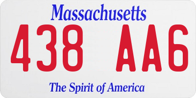MA license plate 438AA6