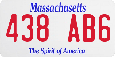 MA license plate 438AB6