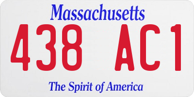 MA license plate 438AC1