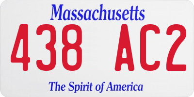 MA license plate 438AC2