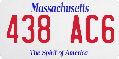 MA license plate 438AC6