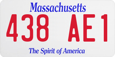 MA license plate 438AE1