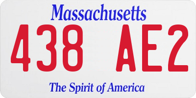 MA license plate 438AE2