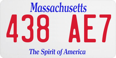 MA license plate 438AE7