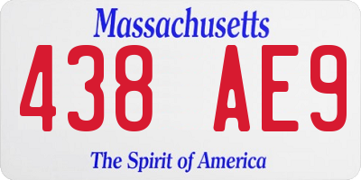 MA license plate 438AE9