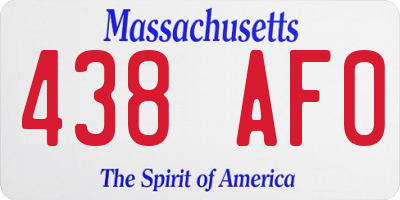 MA license plate 438AF0