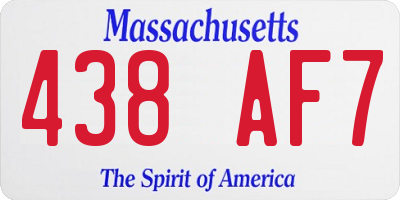 MA license plate 438AF7