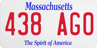 MA license plate 438AG0