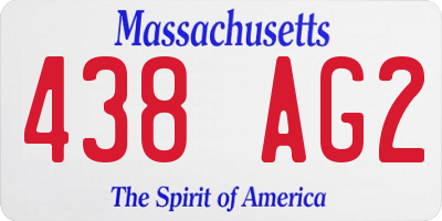 MA license plate 438AG2